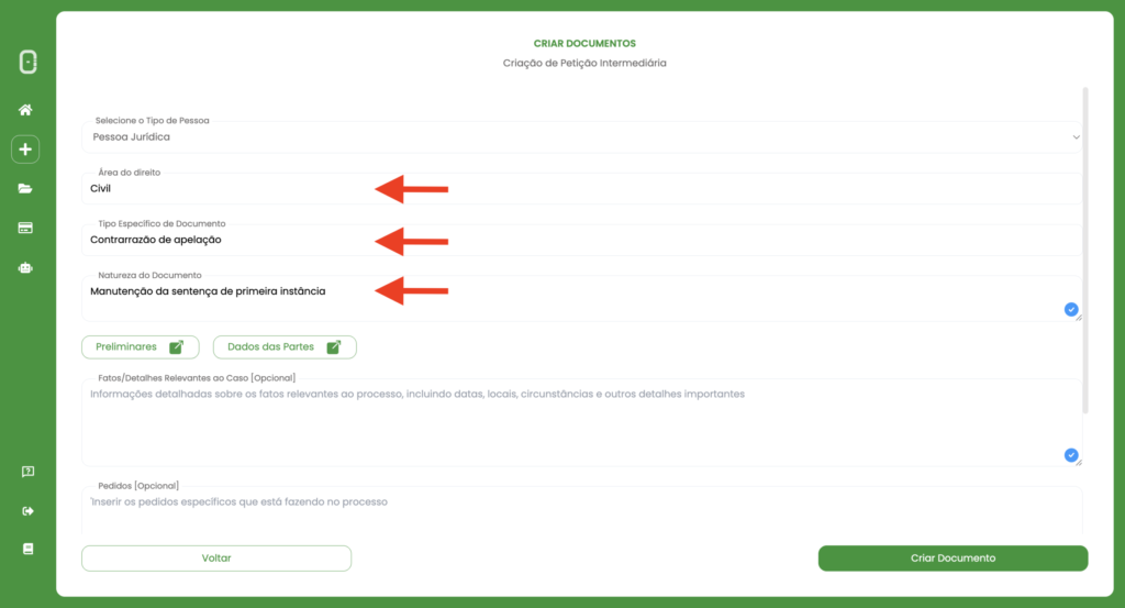 Modelo de contrarazões