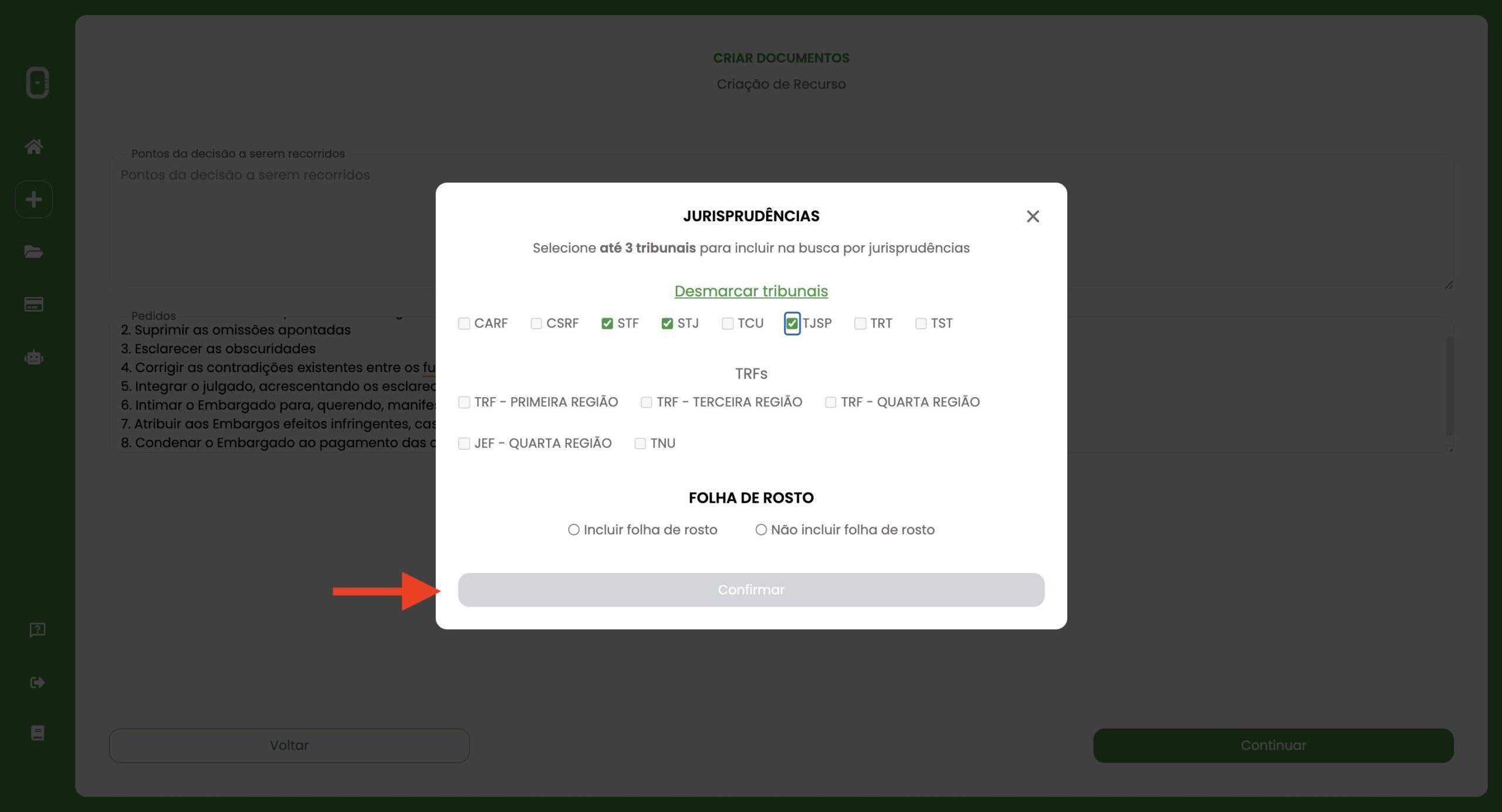 busca de jurisprudencia com IA Embargos de declaraçao adminsitrativo com IA