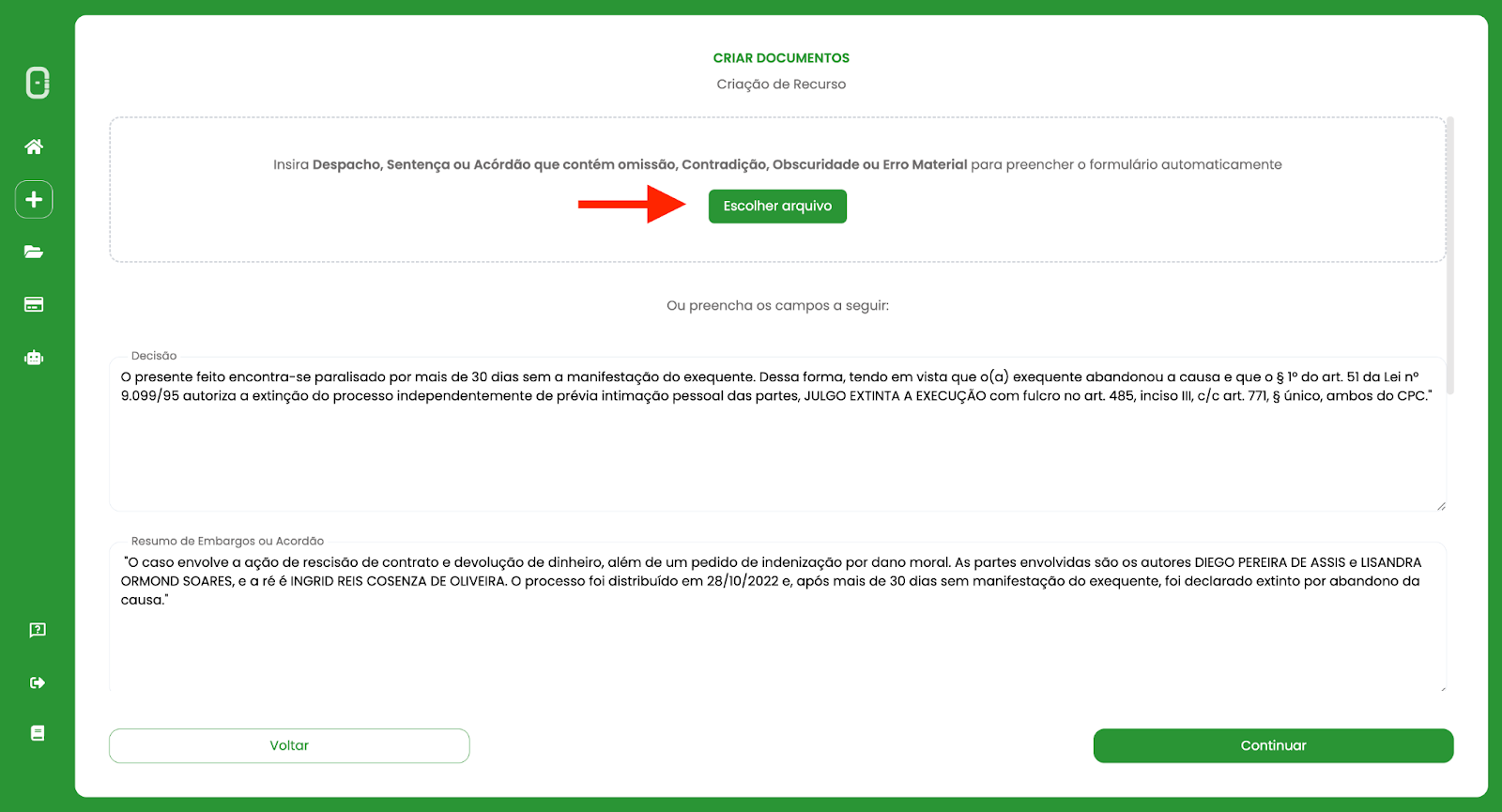 Embargos de declaraçao adminsitrativo com IA
