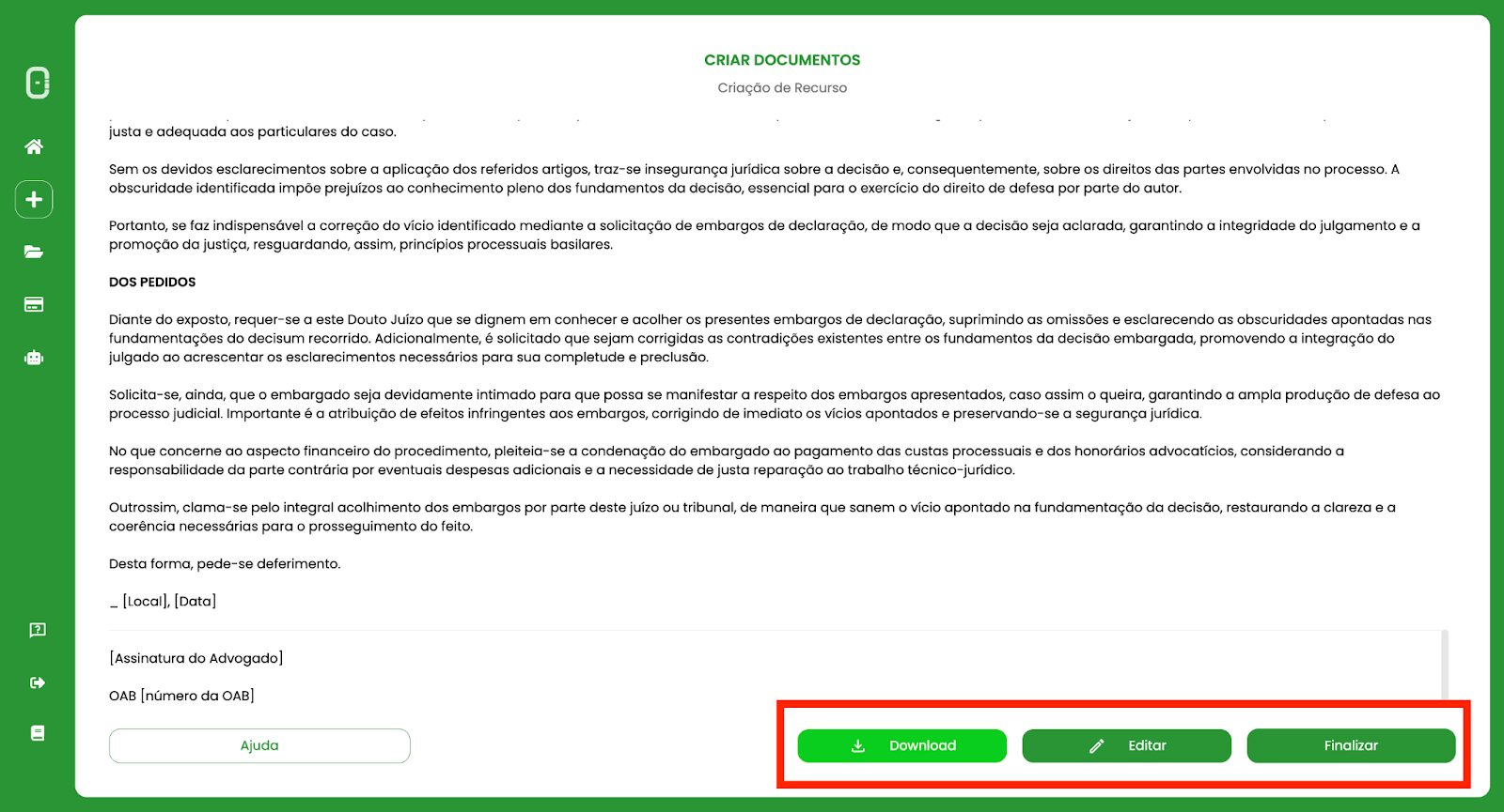 Embargos de declaração administrativo