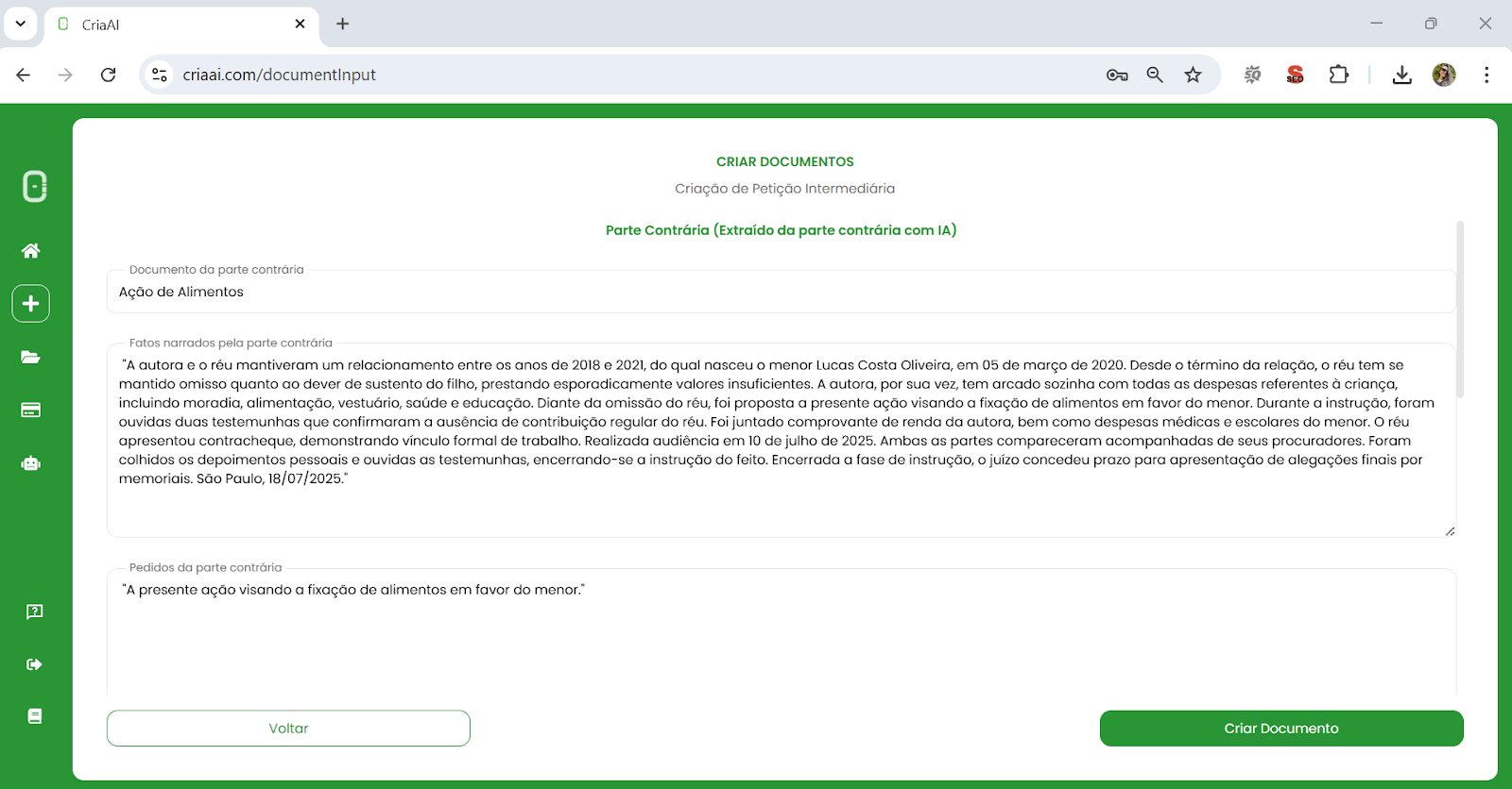 Alegações finais com IA