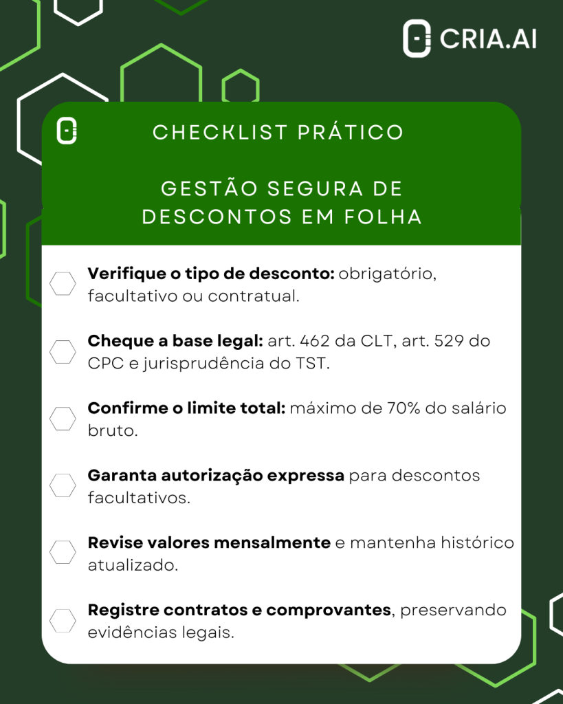 desconto em folha de pagamento