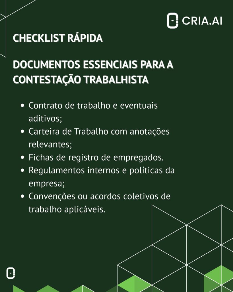 Contestação trabalhista