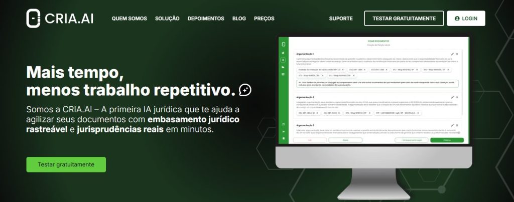 Cria.AI Petição inicial com IA 