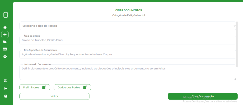 Petição inicial com IA