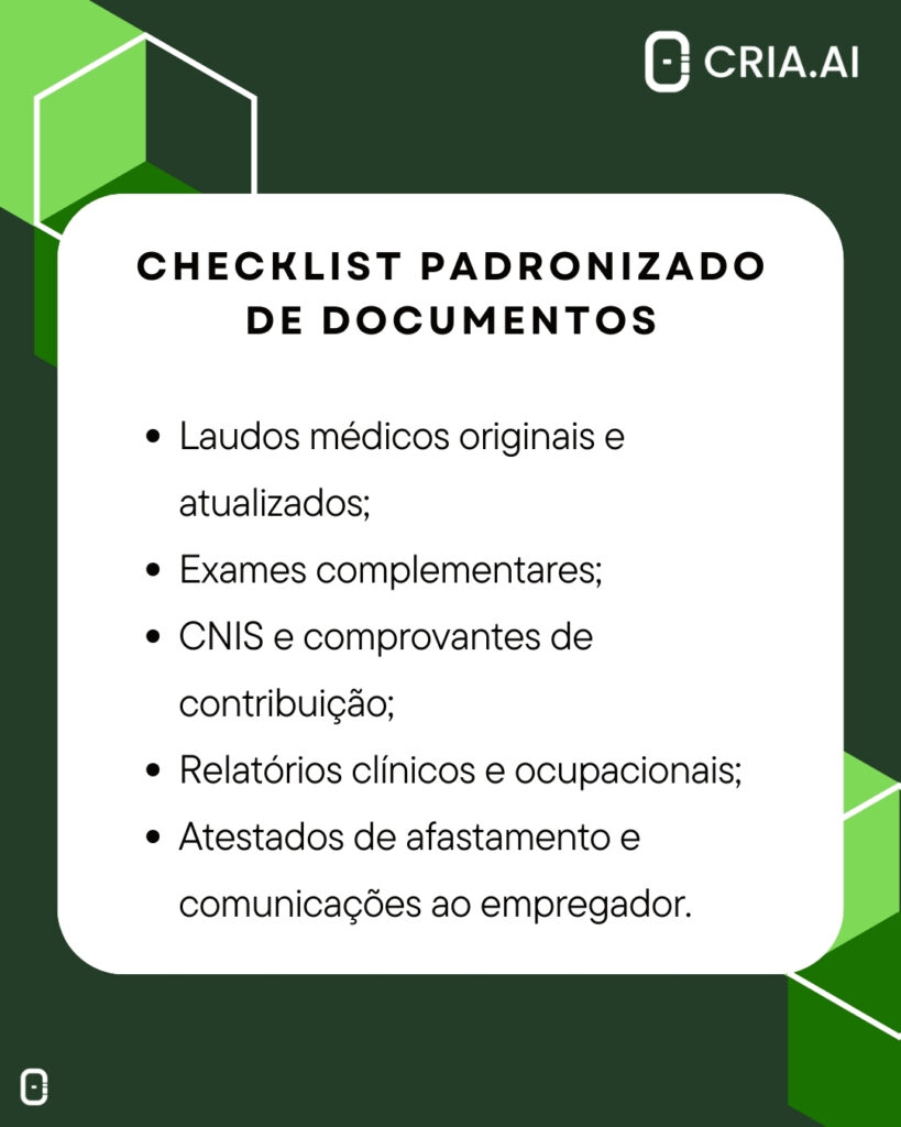 Checklist de aposentadoria por invalidez
