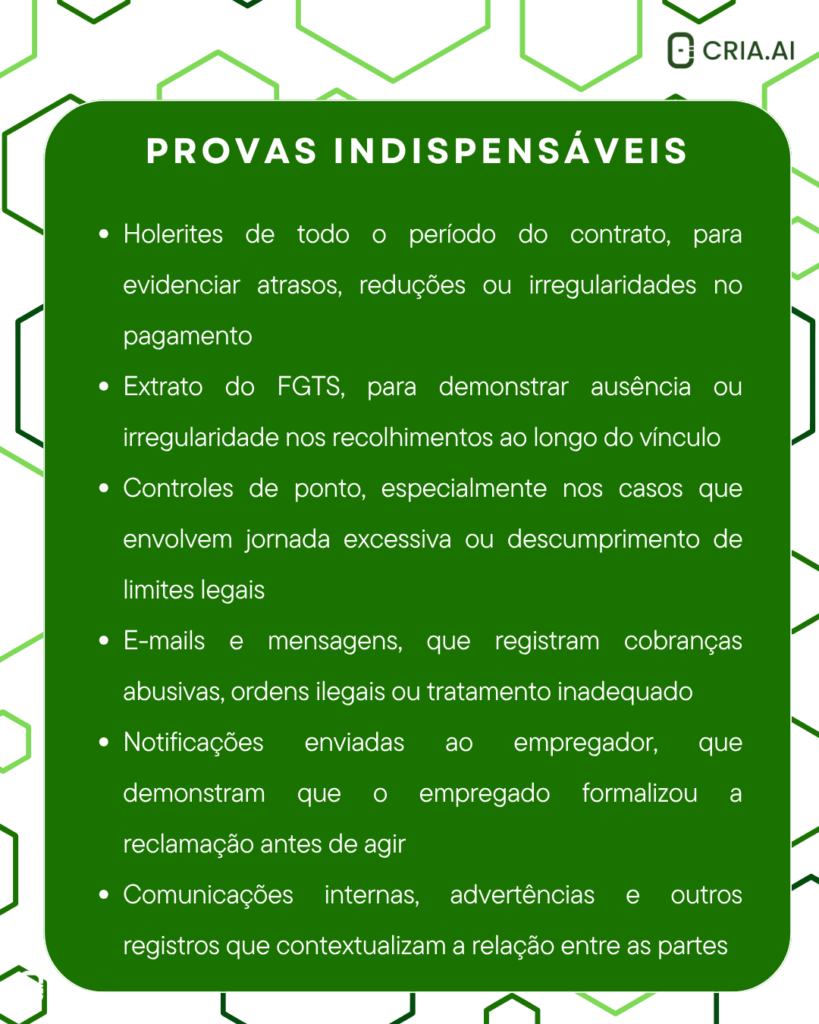 Rescisão Indireta Provas